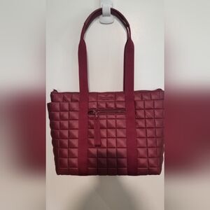 Kate Spade Quilted Burgundy Tote Bag